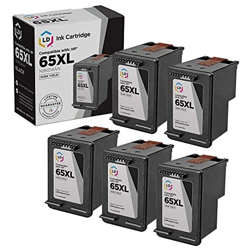  LD Products LD Remanufactured Ink Cartridge Replacement for HP 65XL N9K04AN High Yield (Black, 5-Pack)