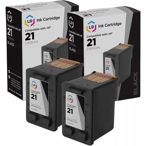  LD Products LD Remanufactured Ink-Cartridge Replacement for HP 21 C9351AN (Black, 2-Pack)
