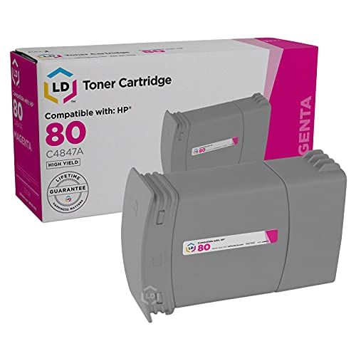  LD Products LD Remanufactured Ink Cartridge Replacement for HP 80 C4847A (Magenta, 4-Pack)