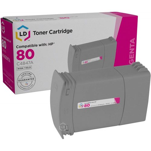  LD Products LD Remanufactured Ink Cartridge Replacement for HP 80 C4847A (Magenta, 4-Pack)