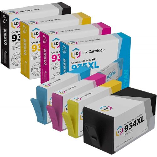  LD Products LD Remanufactured Ink Cartridge Replacement for HP 934XL & HP 935XL High Yield (Black, Cyan, Magenta, Yellow, 4-Pack)