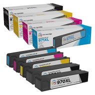 LD Products LD Remanufactured Ink Cartridge Replacements for HP 970XL & HP 971XL High Yield (2 Black, 1 Cyan, 1 Magenta, 1 Yellow, 5-Pack)