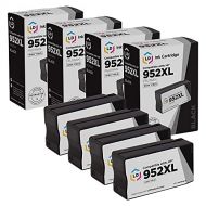 LD Products Compatible Ink Cartridge Replacement for HP 952XL 952 XL F6U19AN High Yield (Black, 4-Pack)