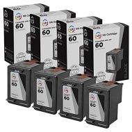 LD Products LD Remanufactured Ink Cartridge Replacements for HP 60 CC640WN (Black, 4-Pack)