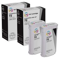 LD Products LD Remanufactured Ink Cartridge Replacement for HP 72 C9403A High Yield (Matte Black, 2-Pack)