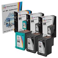 LD Products LD Remanufactured Ink Cartridge Replacements for HP 98 & HP 95 (2 Black, 1 Color, 3-Pack)