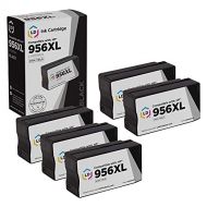 LD Products Compatible Ink Cartridge Replacement for HP 956XL 956 XL L0R39AN High Yield (Black, 5-Pack)