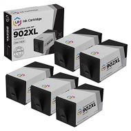 LD Products Compatible Ink Cartridge Replacement for HP 902XL T6M14AN High Yield (Black, 5-Pack)