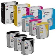 LD Products LD Remanufactured Ink Cartridge Replacement for HP 82 (3 Black, 1 Cyan, 1 Magenta, 1 Yellow, 6-Pack)