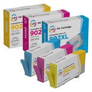 LD Products Compatible Ink Cartridge Replacements for HP 902XL High Yield (1 Cyan, 1 Magenta, 1 Yellow, 3-Pack)