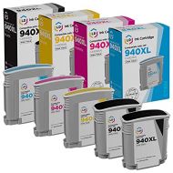LD Products LD Remanufactured Ink Cartridge Replacement for HP 940XL High Yield (2 Black, 1 Cyan, 1 Magenta, 1 Yellow, 5-Pack)