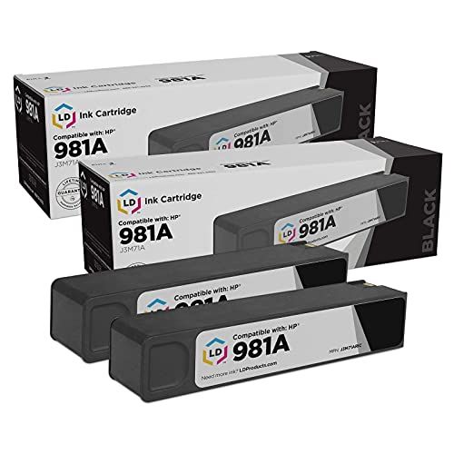  LD Products LD Remanufactured Ink Cartridge Replacement for HP 981A J3M71A (Black, 2-Pack)