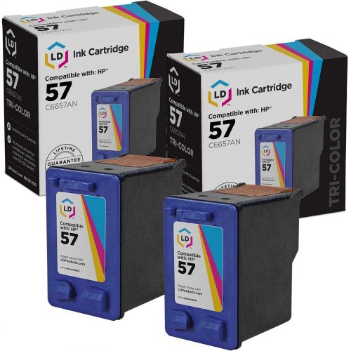  LD Products LD Remanufactured Ink Cartridge Replacement for HP 57 C6657AN (Color, 2-Pack)