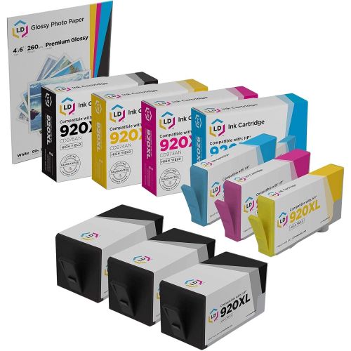  LD Products LD Compatible Ink Cartridge Replacement for HP 920XL High Yield (3 Black, 1 Cyan, 1 Magenta, 1 Yellow, 6-Pack)