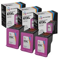 LD Products LD Remanufactured Ink Cartridge Replacement for HP 61XL CH564WN High Yield (Tri Color, 3-Pack)
