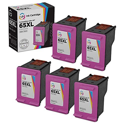 LD Products LD Remanufactured Ink Cartridge Replacement for HP 65XL N9K03AN High Yield (Color, 5-Pack)