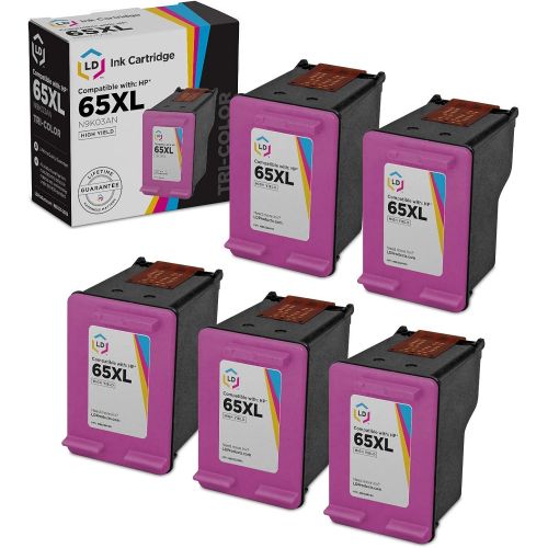  LD Products LD Remanufactured Ink Cartridge Replacement for HP 65XL N9K03AN High Yield (Color, 5-Pack)