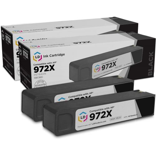  LD Products LD Compatible Ink Cartridge Replacements for HP 972X F6T84AN High Yield (Black, 2-Pack)