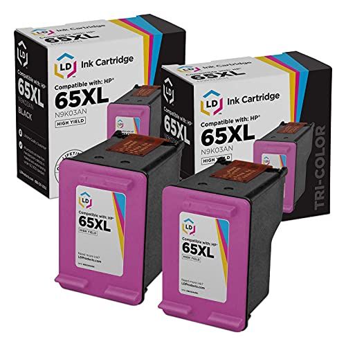  LD Products LD Remanufactured Ink Cartridge Replacement for HP 65XL N9K03AN High Yield (Color, 2-Pack)