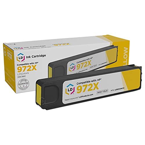  LD Products LD Compatible Ink Cartridge Replacement for HP 972X L0S04AN High Yield (Yellow)