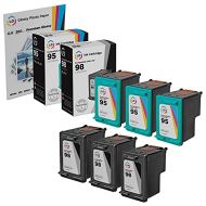LD Products LD Remanufactured Ink Cartridge Replacements for HP 98 & HP 95 (3 Black, 3 Color, 6-Pack)