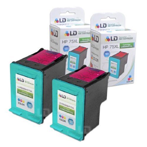  LD Products LD Remanufactured Ink Cartridge Replacement for HP 75XL CB338WN High Yield (Color, 2-Pack)