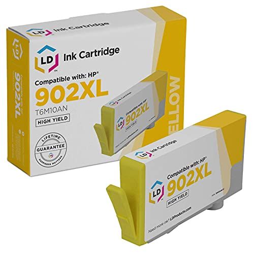  LD Products Compatible Ink Cartridge Replacement for HP 902XL T6M10AN High Yield (Yellow)