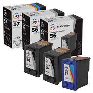 LD Products LD Remanufactured Ink Cartridge Replacement for HP 56 & HP 57 (2 Black, 1 Color, 3-Pack)