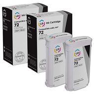 LD Products LD Remanufactured Ink Cartridge Replacement for HP 72 C9370A High Yield (Photo Black, 2-Pack)