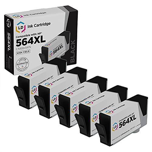  LD Products LD Compatible Ink Cartridge Replacement for HP 564XL CN684WN High Yield (Black, 5-Pack)