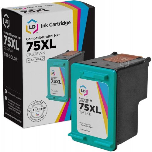  LD Products LD Remanufactured Ink Cartridge Replacements for HP 74XL & HP 75XL High Yield (1 Black, 1 Tri-Color, 2-Pack)