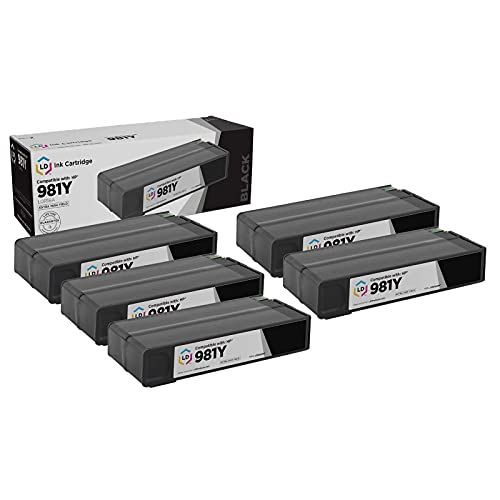  LD Products LD Remanufactured Ink Cartridge Replacement for HP 981Y L0R16A Extra High Yield (Black, 5-Pack)
