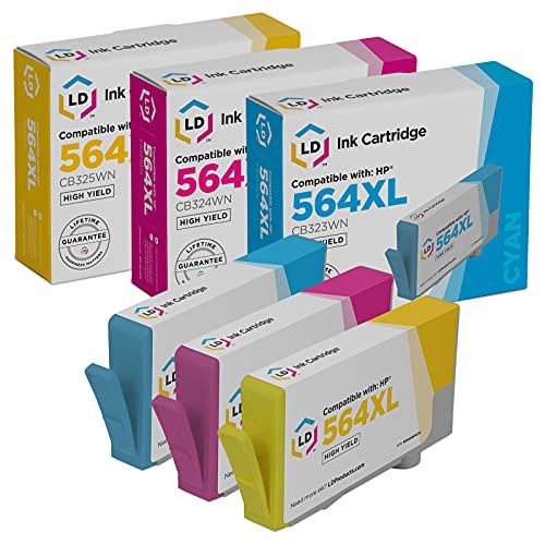  LD Products LD Compatible Ink Cartridge Replacements for HP 564XL High Yield (Cyan, Magenta, Yellow, 3-Pack)