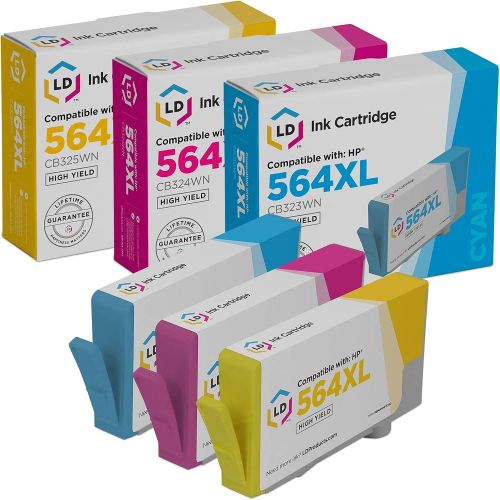  LD Products LD Compatible Ink Cartridge Replacements for HP 564XL High Yield (Cyan, Magenta, Yellow, 3-Pack)