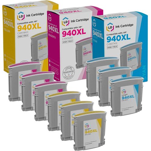  LD Products LD Remanufactured Ink Cartridge Replacement for HP 940XL High Yield (3 Cyan, 3 Magenta, 3 Yellow, 9-Pack)