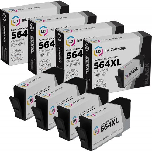  LD Products LD Compatible Ink Cartridge Replacement for HP 564XL CN684WN High Yield (Black, 4-Pack)