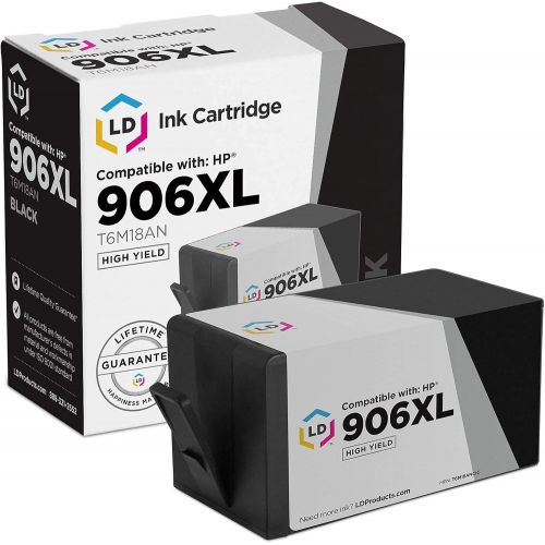  LD Products Compatible Ink Cartridge Replacement for HP 906XL T6M18AN High Yield (Black)