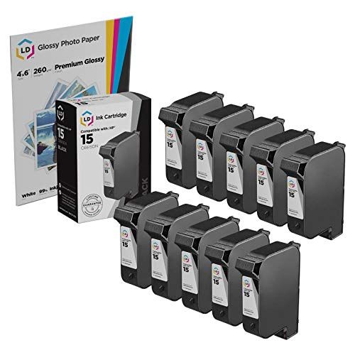  LD Products LD Remanufactured Ink Cartridge Replacement for HP 15 C6615DN (Black, 10-Pack)