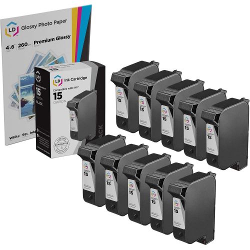  LD Products LD Remanufactured Ink Cartridge Replacement for HP 15 C6615DN (Black, 10-Pack)