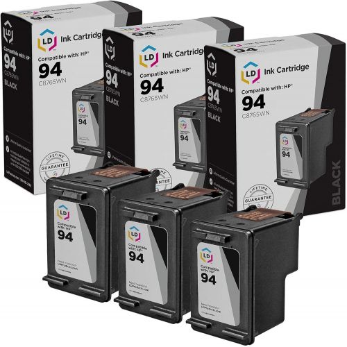 LD Products LD Remanufactured Ink Cartridge Replacements for HP 94 C8765WN (Black, 3-Pack)