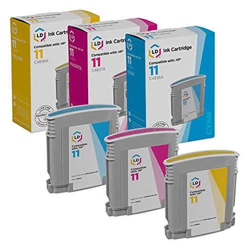  LD Products LD Remanufactured Ink Cartridge Replacement for HP 11 (Cyan, Magenta, Yellow, 3-Pack)