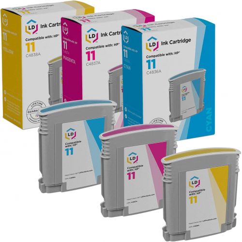  LD Products LD Remanufactured Ink Cartridge Replacement for HP 11 (Cyan, Magenta, Yellow, 3-Pack)