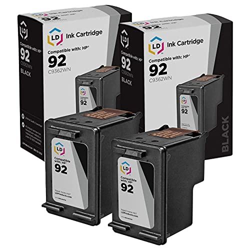  LD Products Remanufactured Ink Cartridge Replacement for HP 92 C9362WN (Black 2-Pack) for Desk Jet: 5420 5440 5443 Photo Smart: 7850 C3110 C3125 C3183 C3190 Office Jet: 6304 6308 6