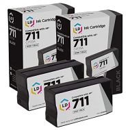 LD Products LD Remanufactured Ink Cartridge Replacement for HP 711 CZ133A High Yield (Black, 2-Pack)