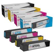 LD Products LD Remanufactured Ink Cartridge Replacements for HP 970XL & HP 971XL High Yield (Black, Cyan, Magenta, Yellow, 4-Pack)