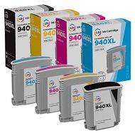 LD Products Remanufactured Ink Cartridge Replacement for HP 940XL High Yield (C4906AN Black, C4907AN Cyan, C4908AN Magenta, C4909AN Yellow, 4-Pack) for OfficeJet Pro 8000, 8020, 85