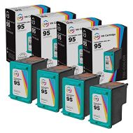 LD Products LD Remanufactured Ink Cartridge Replacement for HP 95 C8766WN (Color, 4-Pack)