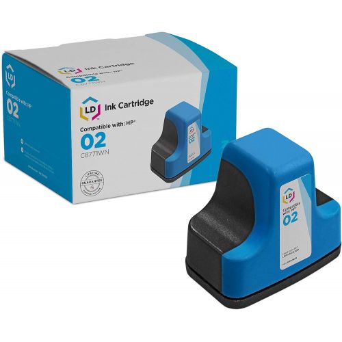  LD Products Remanufactured Replacement for HP 02 / C8771WN Cyan Ink Cartridge for HP Photosmart Printer Series