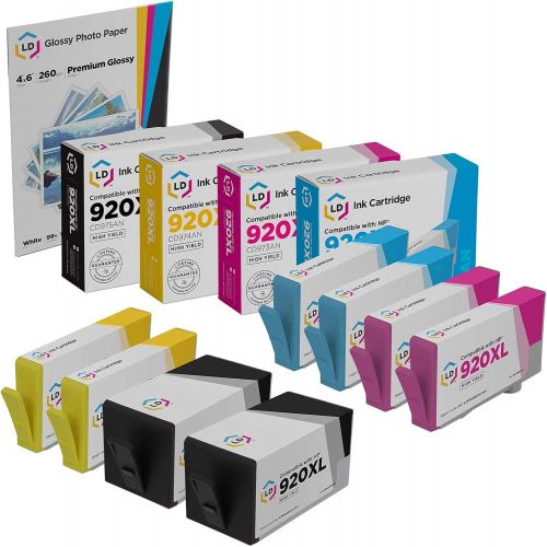  LD Products LD Compatible Ink Cartridge Replacement for HP 920XL High Yield (2 Black, 2 Cyan, 2 Magenta, 2 Yellow, 8-Pack)