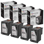 LD Products LD Remanufactured Ink Cartridge Replacement for HP 63XL F6U64AN High Yield (Black, 4-Pack)